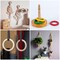50 PCS 50mm Unfinished Wooden Rings for Craft, Nature Solid Wood Rings for DIY Crafts Without Paint, Macrame Wooden Rings for Ring Pendant and Connectors Jewelry Making
